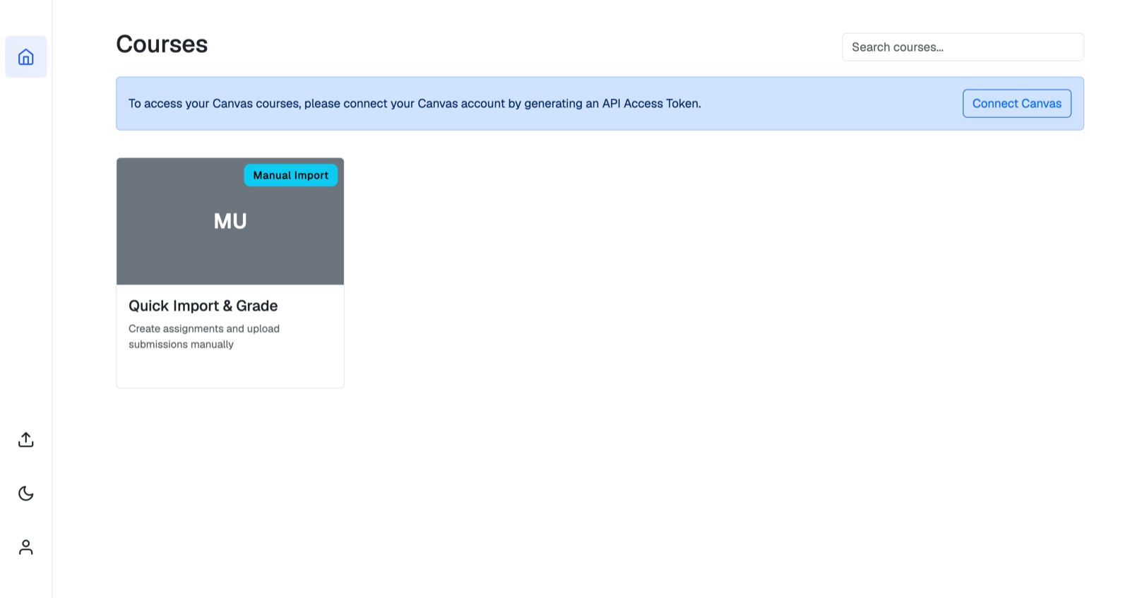 Before: the Assisty landing screen with a connect-your-account banner and a single grey placeholder card