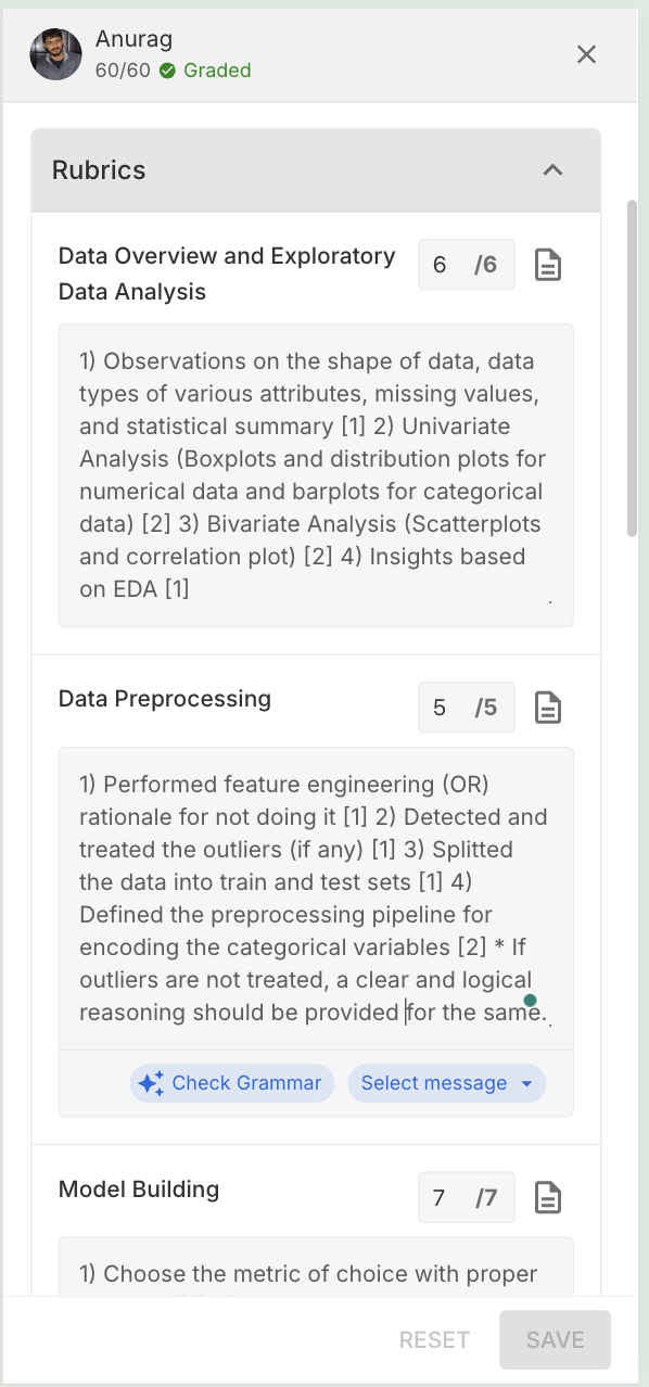 Mobile grading interface 2