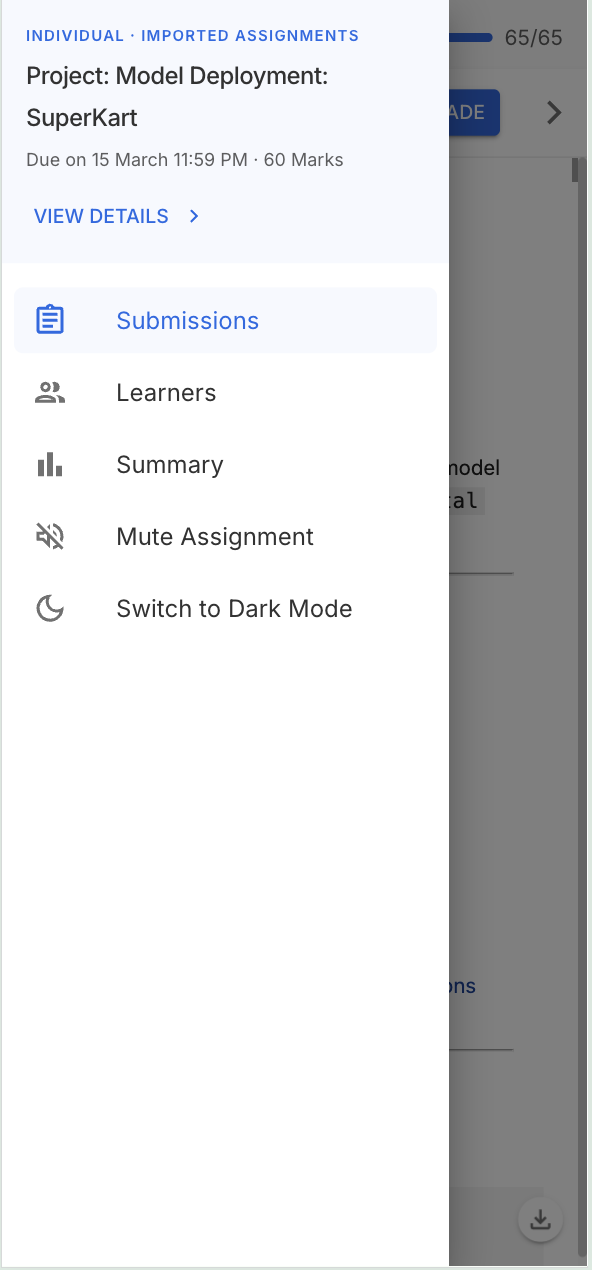 Mobile grading interface 3