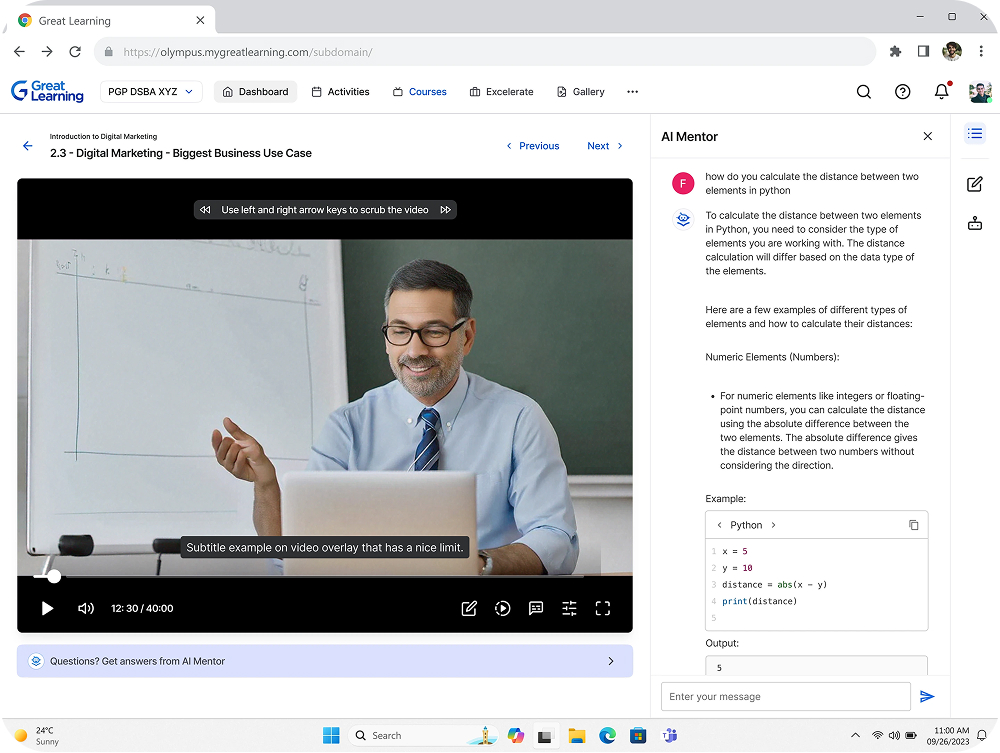 Great Learning Academy's Mobile App